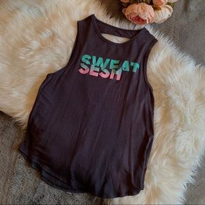 ✨ Boutique Top! Sweat Sesh, ripped back, so cute!